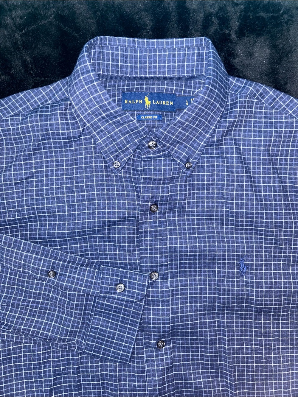 Polo Ralph Lauren Brushed Twill Button Shirt Mens XL Blue Tattersall LS New